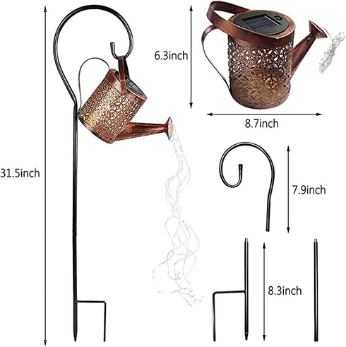 Solar Watering Can Lights,Solar LED Lantern Outdoor Light, Hanging Waterproof Outdoor Shower Garden Lights, Solar Lanterns for The Garden Pathway ...