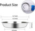 Stainless Steel Cat Bowls, Cat Food Bowls Shallow Wide Cat Bowl Relief Whisker Fatigue Cat Food Water Bowl with Non-Slip Placemats for Cat Small D...