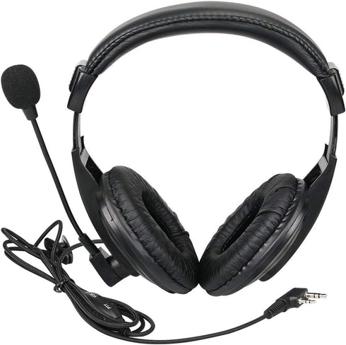 Retevis Overhead Noise Reduction Walkie Talkie Headset 2 Pin, Boom Mic, Compatible with Retevis RT22 RT21 H-777 RT68 RT19 Baofeng UV-5R BF-F8HP BF...