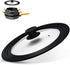 Universal Lid for Pots, Pans and Skillets, Pot Lid With Heat Resistant Silicone Rim and Tempered Glass,Fits 6.5", 7", 8" Diameter Pots and Pans...