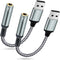 (2-Pack) USB to 3.5mm Jack Audio Adapter, QimKero External Sound Card USB-A, for AUX Stereo Converter, Compatible for Headset, PC Windows, Laptop?...