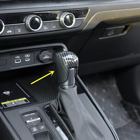 Interior Trims Red Carbon Fiber Print Gear Shift Knob Cover Accessories for Honda Accord CR-V 2023 HR-V 2023 Civic 2022 2023 (Carbon Fiber)...