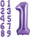 40 Inch Large Purple Balloon Number 1 Balloon Helium Foil Mylar Balloons Party Festival Decorations Birthday Anniversary Party Supplies...