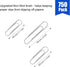 JIKIOU 750 Paper Clips, Upgraded-Non-Skid Paper Clips Medium and Jumbo Size for Office School and Personal Use Paperwork(28 mm,33mm,50 mm), Silver...