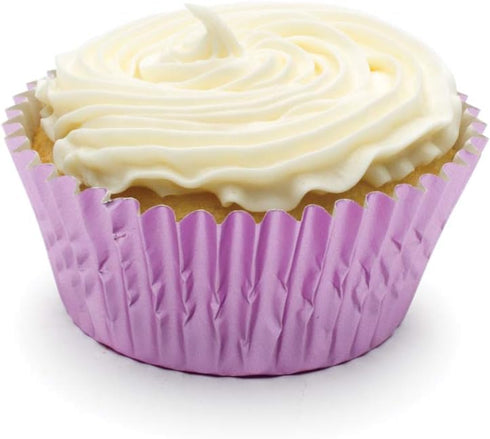 Fox Run Light Pink Foil Muffin and Cupcake Liners, Set of 32 Standard Size Wrappers...