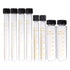 8 Pcs Tubes Graduated Glass Test Tubes with Screw Caps Calibration Test Tubes 10ml 15ml 20ml 30ml...