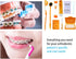 2 x Portable Orthodontic Oral Care Kit, Travel Kit for Patients, Interdental Brushing Wax Floss Toothbrush Cleaning...