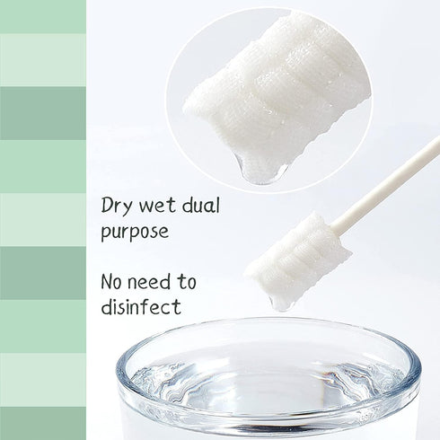 Baby Oral Cleaner Tongue Cleaner Newborn Tongue Cleaner 0-3 Months Baby Tongue Cleaner Baby Tongue Brush Infant Mouth Cleaner 102Pcs+1 Finger Toot...