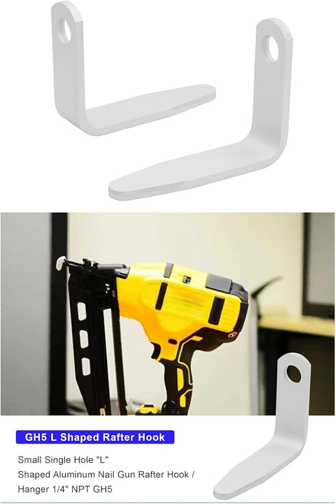 Gh5 L NPT 1/4" Nail Gun Rafter Hook Fit for Nail Guns With 1/4 Inch NPT Air Fitting...