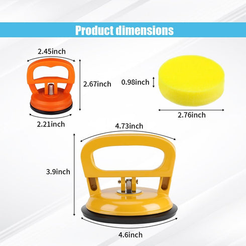 3 Pack Car Dent Puller, Car Dent Puller Kit Handle Lifter Powerful Car Dent Remover, Dent Removal Kit and Dent Repair Puller for Car Body Dent, Gl...