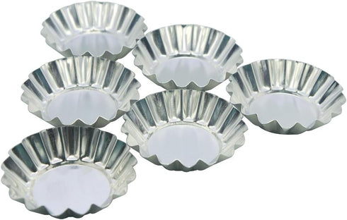 MYStar 3.15" (8 cm) Fluted Design Round Shape Non-stick Aluminum Tart Mold, Mini Pie Tin, Tartlet Pan, set of 20...