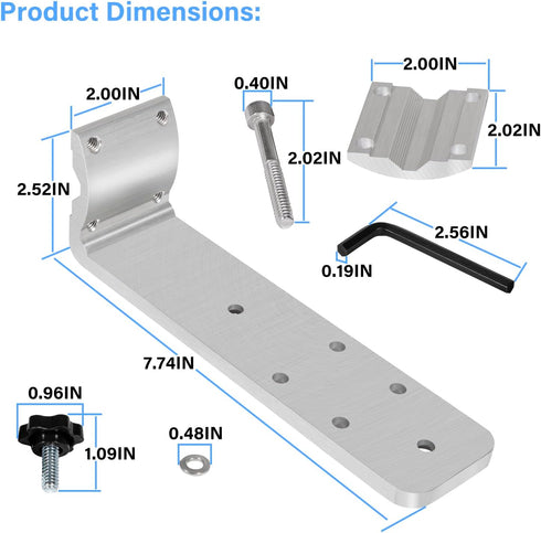58182 Stow N' Go Grill Rail Mount Bracket, Compatible with Any Kuma Grill and RV Boat Camping Inside/Outboard 7/8" to 1-1/4" Round or 1-1/4" Squar...