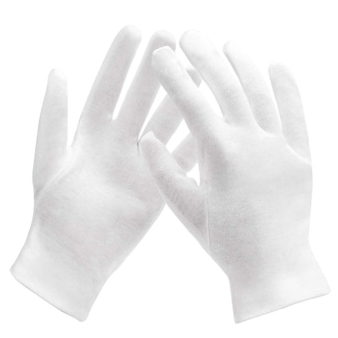 10 Pairs Archival Photo Gloves, White Work Gloves for Handling Art Working Photography Womens Cloth Gloves Liners Bulk for Handling Jewelry, Film,...