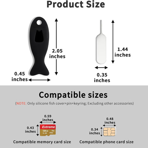 SIM Card Holder Contains Eject Pins Needle Opener Ejector for iPhone, Universal SIM Card Removal Tool for Smartphone (CPPIN-BK)......