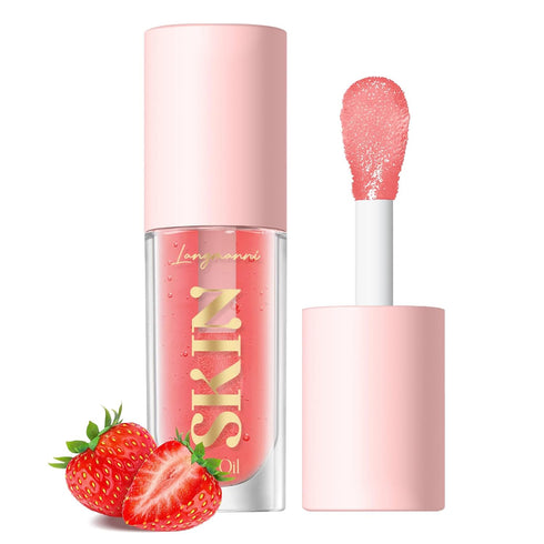 LANGMANNI Moisturizing Lip Oil,No-Sticky Lip Gloss Lip Balm Lip Care,Fruit Flavoured Lip Oil For Dry Lip's Moisturizing Hydrating And Nourishing (...