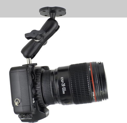 Aluminum Camera Mounts Heavy Duty Camera/Video Cameras Wall Mount Free Rotation 1/4"-20x0.25 & Compatible with RAM B Size 1" Ball Components...