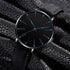 Mens Watches Minimalist Black Business Simple Casual Leather Quartz Watches for Men Blue Pointer...