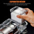 V·RESOURCING Clear Seasoning Box, 3 Pieces Seasoning Rack Spice Pots Storage Container for Spice Salt Sugar Cruet Liquid,Condiment Jars with 3 Spo...