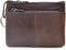 Women Genuine Leather Coin Pouch Zip Mini Purse Wallet Key Chain 3 Zipper...