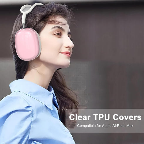Case Cover for AirPods Max Headphones, Clear Soft TPU Earcup Cover for AirPods Max, Anti-Scratch Transparent Accessories Skin Protector for Apple ...