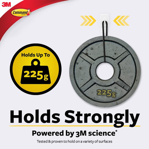 Command Micro Hooks, White, 3-Hooks, 4-Strips, Organize Damage-Free...