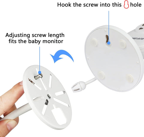 Gooseneck Baby Monitor Mount for Motorola, Owlet, VAVA, Arlo Baby Monitor and Most Universal Baby Monitor Camera, Flexible Baby Monitor Holder wit...