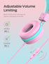 iClever Kids Headphones with Microphone for School - 85dB/94dB Volume Control, Wired Headphones for Kids Girls Boys, Adjustable Foldable On-Ear He...