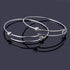 ALEXCRAFT 12 PCS Silver Expandable Bangle Bracelets Adjustable Wire Blank Bangles Set Stainless Steel Bracelets for DIY Jewelry Making 2.6 Inches...