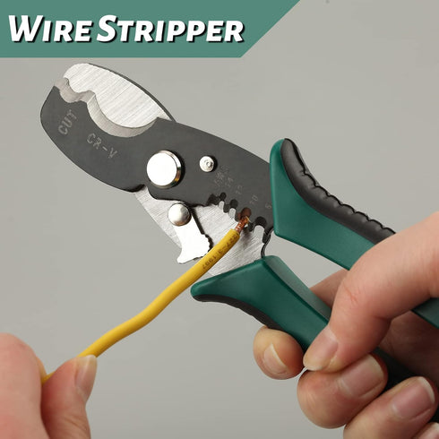 SPEEDWOX 7 Inches Wire Strippers Cutter Pliers Multi-Function Hand Tool Cable Cutting Wire Cutters Cable Cutters Awg Wire Cutters Precision Wire S...