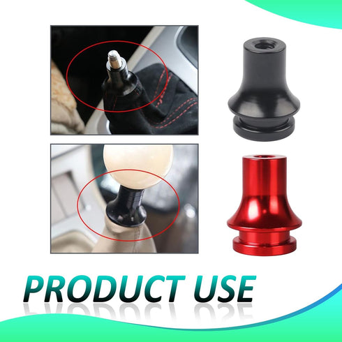 1 PC Automobile Shift Gear Head Connector, M12 x 1.25 Shift Knob Fixed Dust Boot Connection Limiter, Gear Head Buckle Base Adapter, Compatible wit...