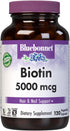 Bluebonnet Nutrition Biotin 5000 mcg, Hair & Nail Support*, Non-GMO, Vegan, Kosher Certified, Gluten-Free, Soy-Free, Dairy-Free, 120 Vegetable Cap...