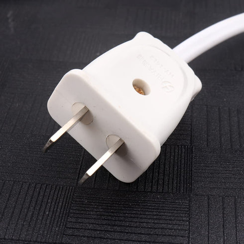 1pcs White Hanging Light Cord E27 Light Bulb Socket to 2-Prong with On/Off Switch (about 80mm base & 26ft wire)...
