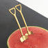 Shovel Spoon Dessert Spoons- 4pcs Ice Cream Spoon Gold Shovel Shape Spoons Mini Long Handle Coffee Afternoon Teaspoon for Home Kitchen Restaurant ...