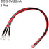 uxcell 3Pcs 5mm Pre Wired LED, Red DC3-5V Clear Lens, Light Emitting Diodes...