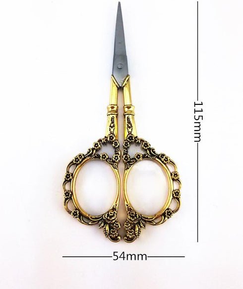 Yueton Vintage Europea Style Plum Blossom Needlework Embroidery Scissors (Gold)...
