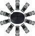 Coopay 1 Inch Plastic Buckles Kit Include 11 Yards Black Nylon Webbing Strap, 10 Pack Quick Side Release Black Buckles and 10 Pack Tri-glide Slide...