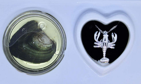 Lobster Love Wish Pearl Kit Chain Necklace Kit Pendant Cultured Pearl in Kit Set with Stainless Steel Chain 16"...