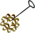 Dok Jok Brass Mold Thai Dessert Maker - Medium Rosette Lotus Flower Cookie Mold with Handle (3.14 Inch Diameter)...