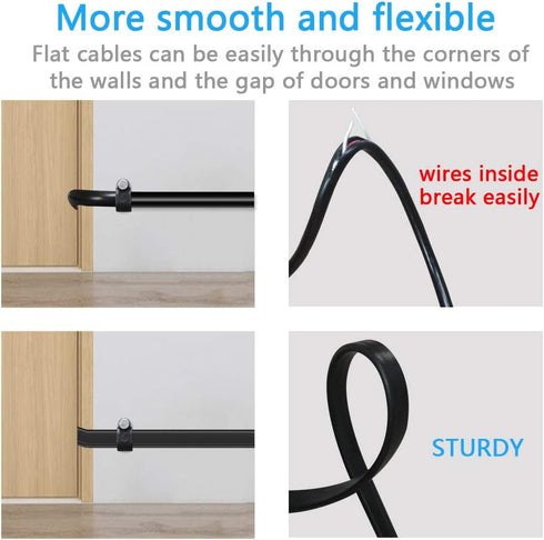 Power Extension Cable Compatible with Wyze Cam,WyzeCam Pan,OG,Kasa Cam,YI Dome Home,Nest-Cam Indoor,Furbo Dog,Blink,Netvue,Oculus Go,Arlo Pro Q,Am...