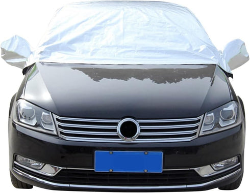 Ruiqas Half Car Cover UV Protection Dust Proof Car Cover Universal Fit Half Semi Car Protection Cover...