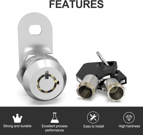 3 Pack Cabinet Locks with Keys, 5/8" Cam Lock, RV Compartment Storage Locks RV Locks for Storage Door Drawer Tool Box Locks, Zinc Alloy...