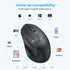 iClever Bluetooth Mouse, MD360 Wireless Ergonomic Mouse with Mouse Jiggle, Rechargeable Computer Mouse for Multi Devices(BT+2.4Ghz Connection), 4 ...