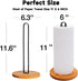 Wood Paper Towel Holder, Black Paper Towel Holder Countertop, Kitchen Towel Holder Free-Standing with Non-Slip Wooden Base...