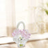 H&D HYALINE & DORA Glass Rose Flower Gift for Women Handcraft Pink Crystal Rose Flower Basket Figurine for Valentine's Day Mother's Day Christmas...