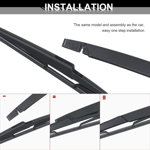 Rear Wiper Arm Blade for Vol-vo XC90 2003-2006# 8659502 30649040 Back Windshield Window Wiper Set...