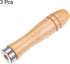 3pcs Wooden File Handle 4.25 Inch 5mm Round Hole Ergonomic Handles with Metal Collar for 8" Metal Files...
