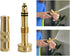 Adjustable Twist Hose Nozzle, 4" Heavy-Duty Brass Hose Nozzle Garden Sprayer with 4 Rubber Washers for Garden Watering Patio Lawn Car Washing Driv...