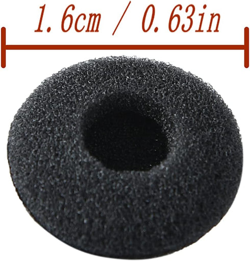 Black Soft Foam Earbud Earpad Replacement Sponge Covers for Walkie Talkie Earpiece & Stereo Headsets?Diameter 18MM,10Pcs?...