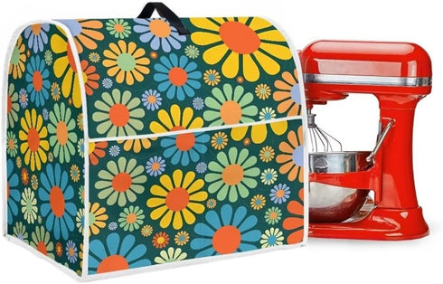 Yellow Sunflower Daisy Stand Mixer Cover Small Appliance Cover with Pockets for Kitchen/Keep Mixer Free From Dust and Fingerprint-S...