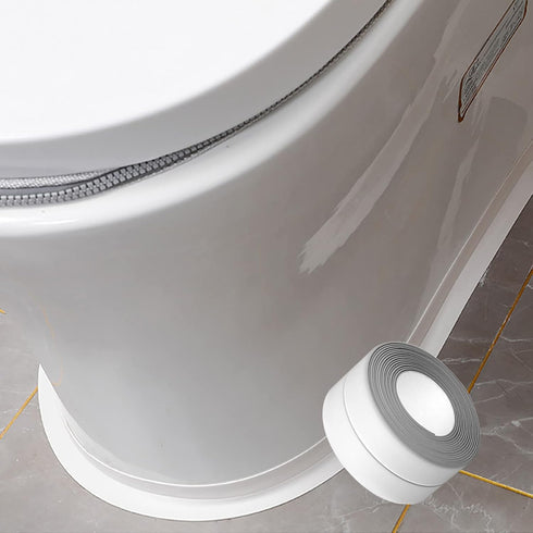White Caulk Tape Waterproof Self Adhesive,Toilet Caulk Strip Caulking Sealant Tape, Bathtub Caulk Sealing Strip Tape for Bathroom Caulking Tape Sh...